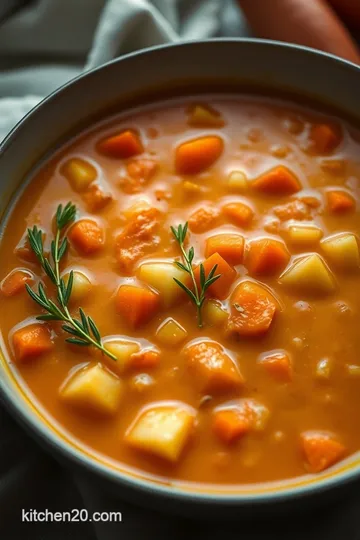 Quick & Easy Carrot and Potato Soup presentation