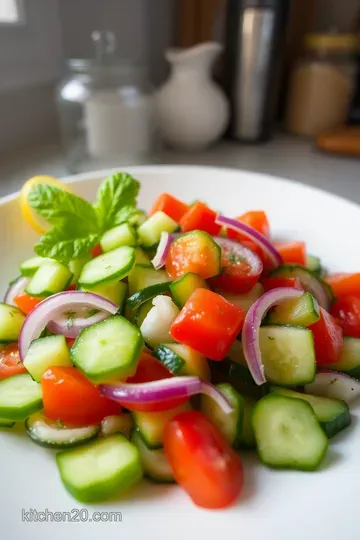 Refreshing Cucumber Salad with Tangy Dressing steps