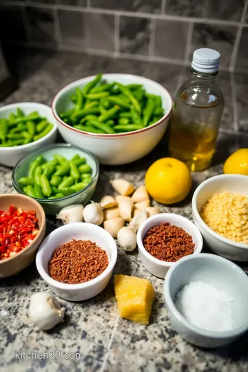 Savory Garlic Edamame with a Kick ingredients