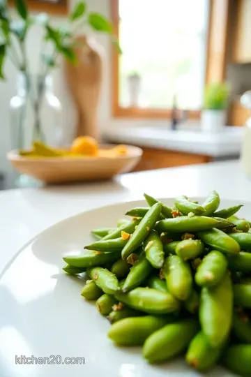 Savory Garlic Edamame with a Kick steps