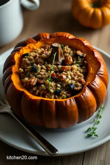 Savory Stuffed Pumpkin: Autumn’s Bright and Flavorful Delight presentation