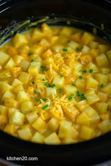 Savoury Cheesy Potatoes: Your Ultimate Crock Pot Comfort Food presentation