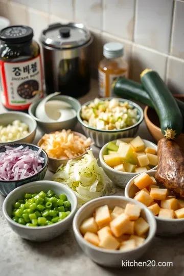 Savoury Jjajangmyeon: Korean Black Bean Noodles ingredients