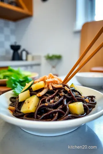 Savoury Jjajangmyeon: Korean Black Bean Noodles steps