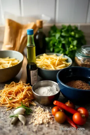 Sesame Noodles: A Blissful Bowl of Flavor ingredients