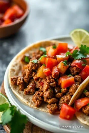 Sizzling Street-Style Tacos with Spiced Beef and Fresh Salsa presentation