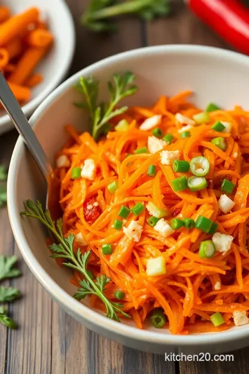 Spicy Carrot Salad Delight presentation