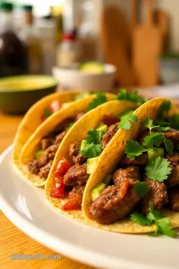 Spicy Steak Tacos with Fresh Salsa & Avocado Crema steps