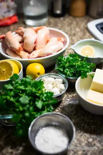 Steamed Dungeness Crab Legs with Garlic Herb Butter ingredients