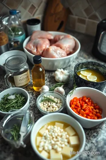 Succulent Oven-Roasted Chicken Thighs with Herb Garlic Crust ingredients