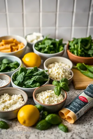 Super Simple Spinach and Ricotta Cannelloni ingredients