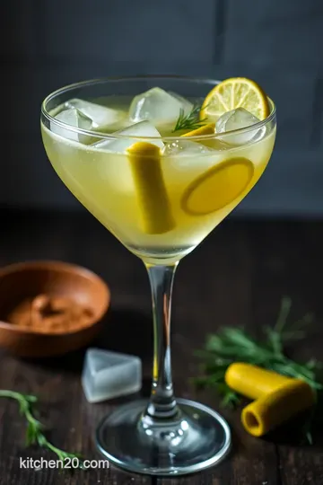 The Zesty Pickle Martini: A Tangy Twist on a Classic presentation