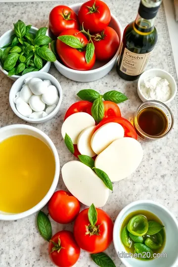 Wide angle macro photography chef: 5 Easy Ways to Create a Stunning Caprese Salad! ingredients