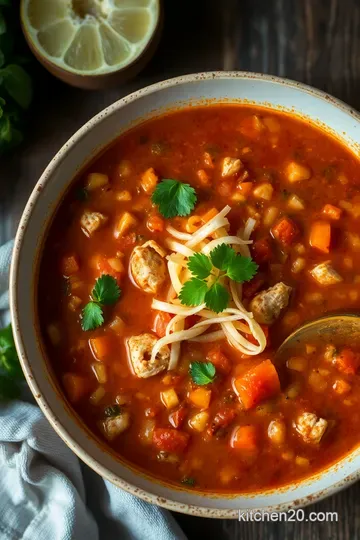 Zesty Chicken Tortilla Soup: A Heartwarming Classic! presentation