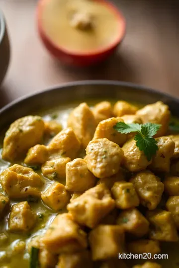 Zesty Green Curry Chicken: A Taste of Thailand at Home presentation