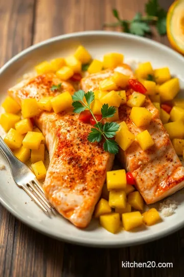 Zesty Salmon with Fresh Mango Salsa: A Tropical Delight presentation