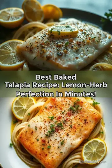 Best Baked Talapia Recipe: Lemon-Herb Perfection In Minutes! : PIN FOR LATER Best Baked Talapia Recipe: Lemon-Herb Perfection In Minutes!