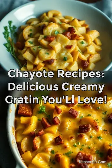 Chayote Recipes: Delicious Creamy Gratin You' ll Love! : PIN FOR LATER Chayote Recipes: Delicious Creamy Gratin You' ll Love!