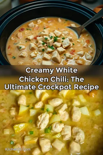 Creamy White Chicken Chili: The Ultimate Crockpot Recipe : PIN FOR LATER Creamy White Chicken Chili: The Ultimate Crockpot Recipe