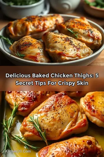 Delicious Baked Chicken Thighs: 5 Secret Tips for Crispy Skin : PIN FOR LATER Delicious Baked Chicken Thighs: 5 Secret Tips for Crispy Skin