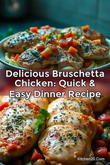 Delicious Bruschetta Chicken: Quick & Easy Dinner Recipe : PIN FOR LATER Delicious Bruschetta Chicken: Quick & Easy Dinner Recipe
