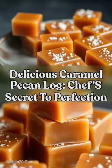 Delicious Caramel Pecan Log: Chef' s Secret To Perfection : PIN FOR LATER Delicious Caramel Pecan Log: Chef' s Secret To Perfection