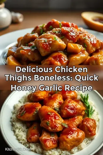 Delicious Chicken Thighs Boneless: Quick Honey Garlic Recipe : PIN FOR LATER Delicious Chicken Thighs Boneless: Quick Honey Garlic Recipe