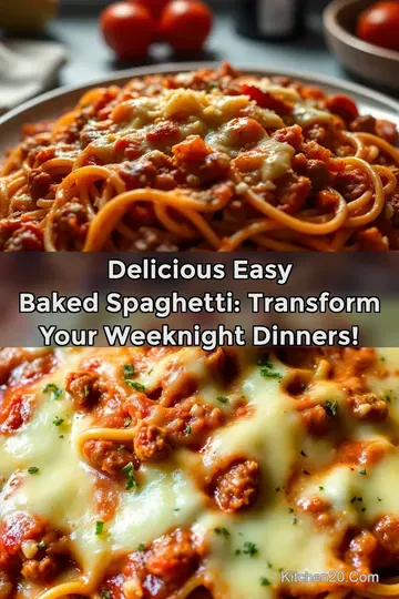 Delicious Easy Baked Spaghetti: Transform Your Weeknight Dinners! : PIN FOR LATER Delicious Easy Baked Spaghetti: Transform Your Weeknight Dinners!