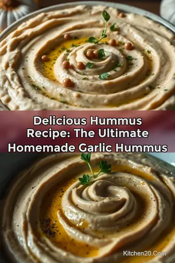 Delicious Hummus Recipe: The Ultimate Homemade Garlic Hummus : PIN FOR LATER Delicious Hummus Recipe: The Ultimate Homemade Garlic Hummus