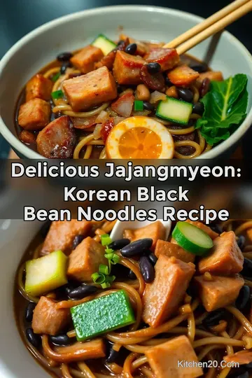 Delicious Jajangmyeon: Korean Black Bean Noodles Recipe : PIN FOR LATER Delicious Jajangmyeon: Korean Black Bean Noodles Recipe