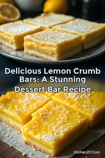 Delicious Lemon Crumb Bars: A Stunning Dessert Bar Recipe : PIN FOR LATER Delicious Lemon Crumb Bars: A Stunning Dessert Bar Recipe