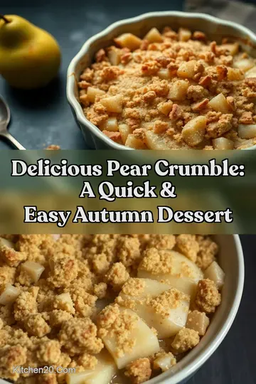 Delicious Pear Crumble: A Quick & Easy Autumn Dessert : PIN FOR LATER Delicious Pear Crumble: A Quick & Easy Autumn Dessert