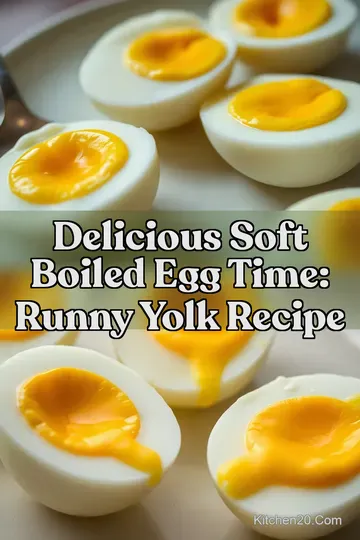 Delicious Soft Boiled Egg Time: Runny Yolk Recipe : PIN FOR LATER Delicious Soft Boiled Egg Time: Runny Yolk Recipe