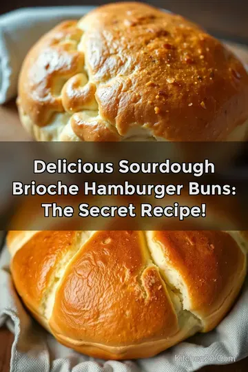 Delicious Sourdough Brioche Hamburger Buns: The Secret Recipe! : PIN FOR LATER Delicious Sourdough Brioche Hamburger Buns: The Secret Recipe!