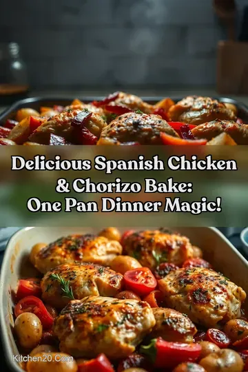 Delicious Spanish Chicken &amp Chorizo Bake: One Pan Dinner Magic!