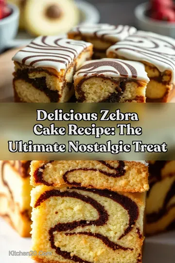 Delicious Zebra Cake Recipe: The Ultimate Nostalgic Treat : PIN FOR LATER Delicious Zebra Cake Recipe: The Ultimate Nostalgic Treat