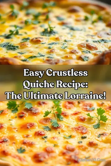 Easy Crustless Quiche Recipe: The Ultimate Lorraine! : PIN FOR LATER Easy Crustless Quiche Recipe: The Ultimate Lorraine!