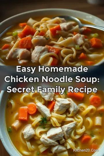 Easy Homemade Chicken Noodle Soup: Secret Family Recipe : PIN FOR LATER Easy Homemade Chicken Noodle Soup: Secret Family Recipe