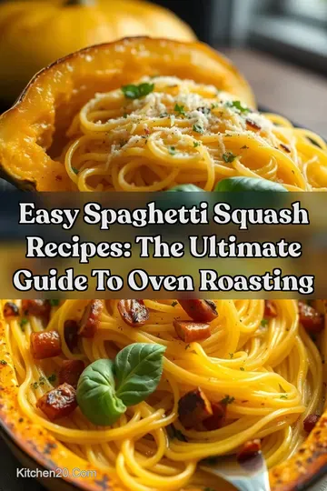 Easy Spaghetti Squash Recipes: The Ultimate Guide to Oven Roasting : PIN FOR LATER Easy Spaghetti Squash Recipes: The Ultimate Guide to Oven Roasting