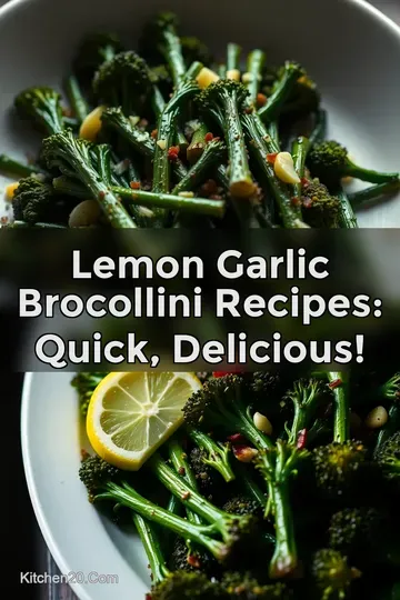 Lemon Garlic Brocollini Recipes: Quick Delicious! : PIN FOR LATER Lemon Garlic Brocollini Recipes: Quick Delicious!
