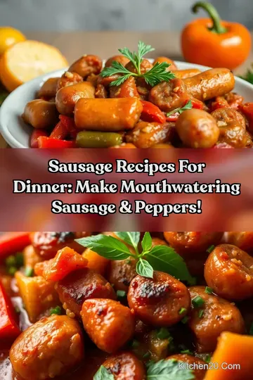 Sausage Recipes For Dinner: Make Mouthwatering Sausage & Peppers! : PIN FOR LATER Sausage Recipes For Dinner: Make Mouthwatering Sausage & Peppers!