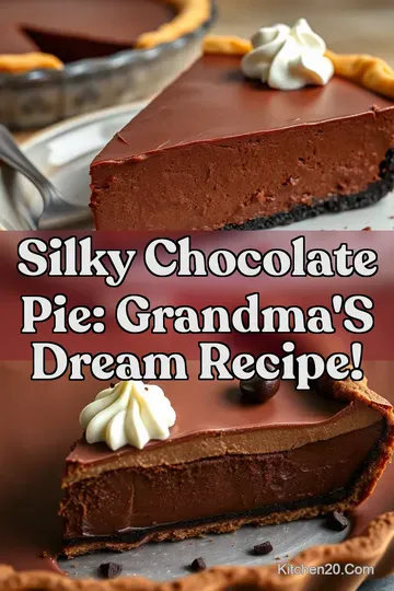 Silky Chocolate Pie: Grandma' s Dream Recipe! : PIN FOR LATER Silky Chocolate Pie: Grandma' s Dream Recipe!