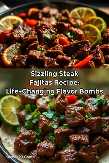 Sizzling Steak Fajitas Recipe: Life-Changing Flavor Bombs : PIN FOR LATER Sizzling Steak Fajitas Recipe: Life-Changing Flavor Bombs