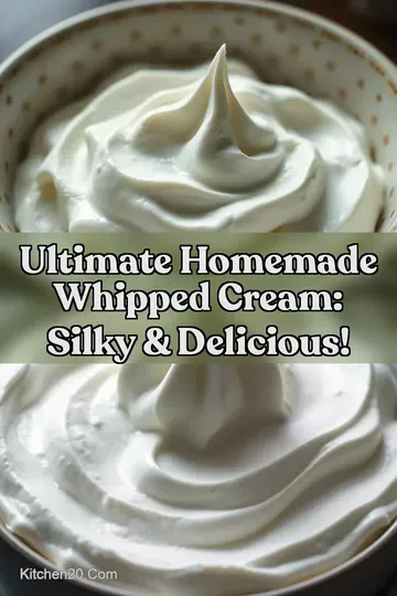Ultimate Homemade Whipped Cream: Silky & Delicious! : PIN FOR LATER Ultimate Homemade Whipped Cream: Silky & Delicious!