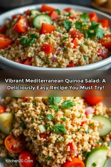 Vibrant Mediterranean Quinoa Salad: A Deliciously Easy Recipe You Must Try! : PIN FOR LATER Vibrant Mediterranean Quinoa Salad: A Deliciously Easy Recipe You Must Try!