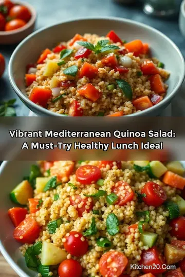 Vibrant Mediterranean Quinoa Salad: A Must-Try Healthy Lunch Idea! : PIN FOR LATER Vibrant Mediterranean Quinoa Salad: A Must-Try Healthy Lunch Idea!