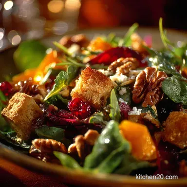 15Minute Thanksgiving Salad: Crunchy Autumn Side Ready in 15 Mins Recipe Card