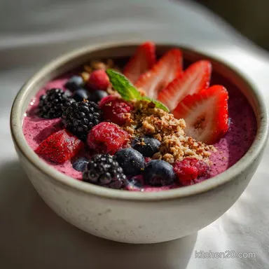 Beeren Smoothie Bowl in 5 Minuten Recipe Card