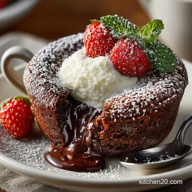 Seriously Quick Chocolate Mug Cake Recipe Molten Centre in 90 Seconds Recipe Card