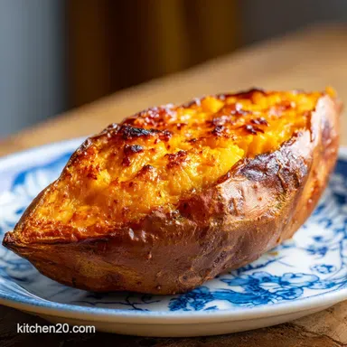 Air Fryer Baked Sweet Potato: A 50-Minute Side Dish for 4 Servings Recipe Card